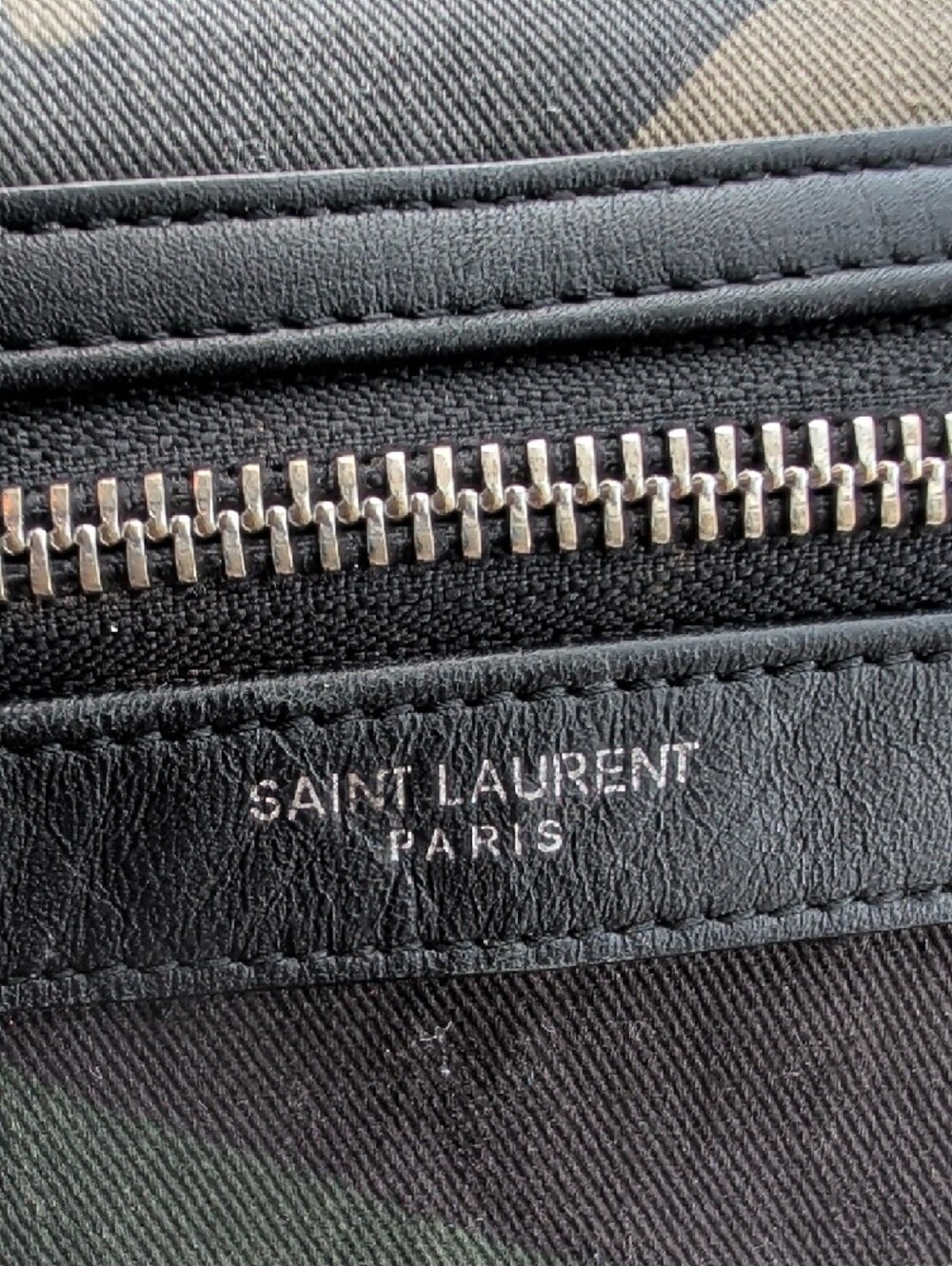 Saint Laurent Camouflage Backpack in Black and Green - Picture 2 of 10